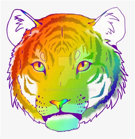 Rainbow Tiger By Arisssssss On Deviantart Banner Free Rainbow Tiger