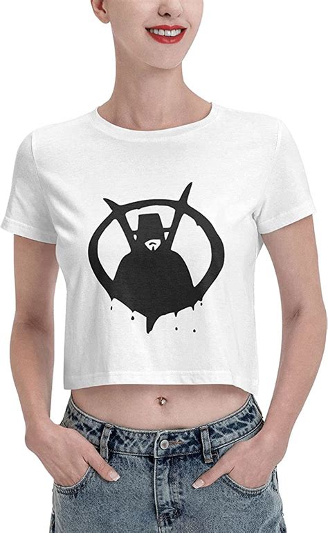 Fournyaa Vintage V For Vendetta Army Womans Teen Classic Short Sleeve