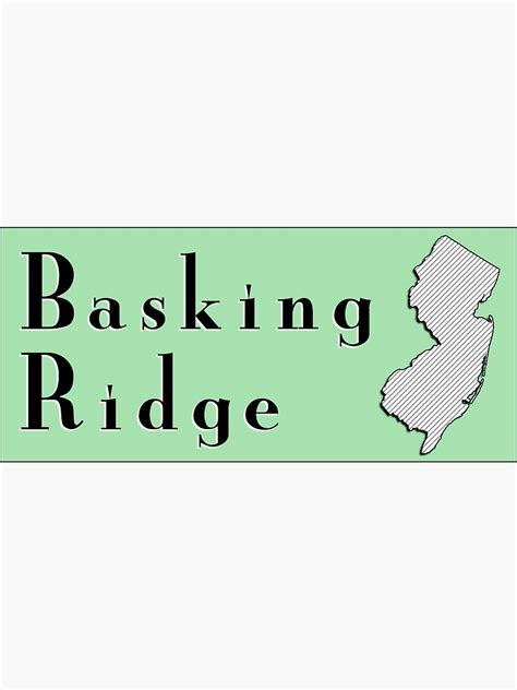 Basking Ridge Nj Sticker For Sale By Julianaspitzner Redbubble