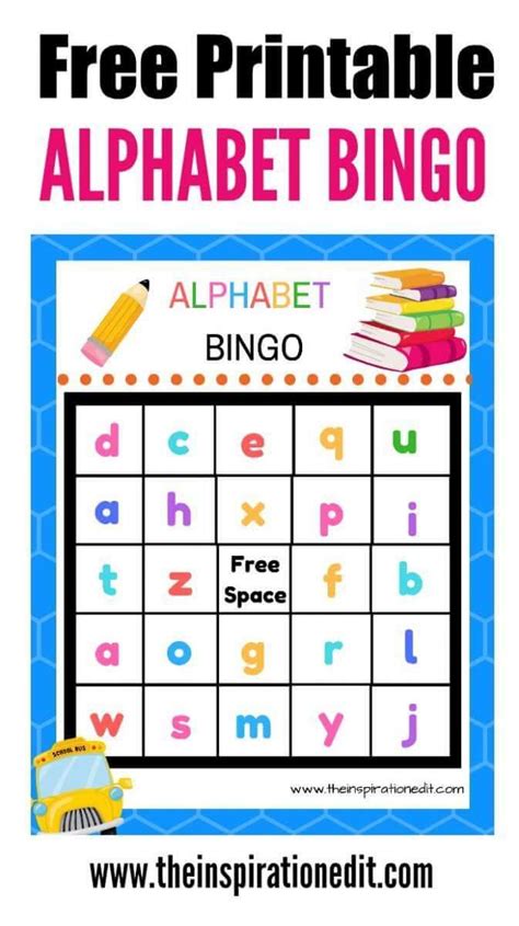 Free Alphabet Bingo Printable For Kids Alphabet Bingo Alphabet For
