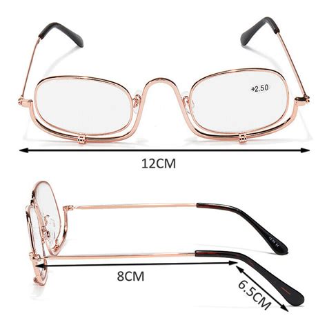 magnifying makeup glasses flip down folding metal frame eyeglasses 1 5 allure for beauty