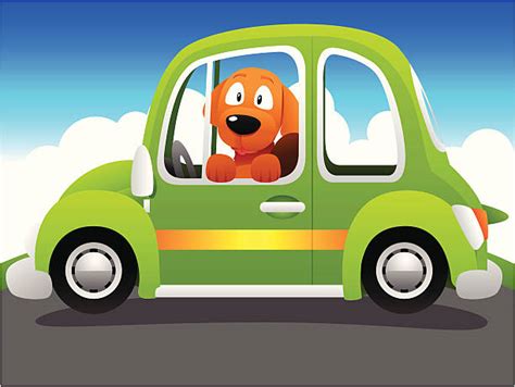 Best Dog Car Illustrations Royalty Free Vector Graphics And Clip Art
