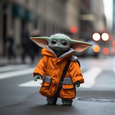 Baby Yoda Walking In Manhattan Midjourney Prompt