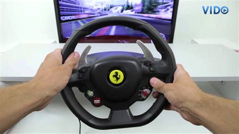 Open box to find steering wheel and pedals with a clap to secure it. Thrustmaster Ferrari 458 Italia racing wheel for PC/Xbox 360 - YouTube