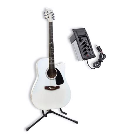 Jual Gitar Akustik Elektrik Model Yamaha Jumbo Putih Eq 7545r Shopee