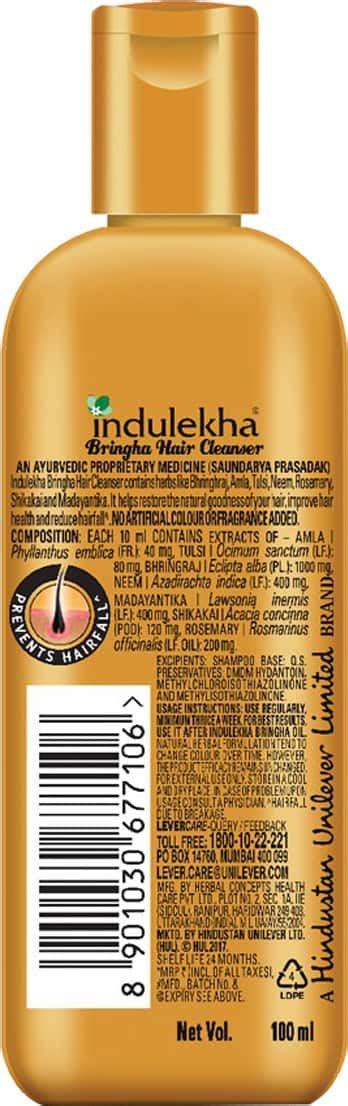 Buy INDULEKHA BRINGHA HAIR CLEANSER SHAMPOO BOTTLE OF 100 ML Online