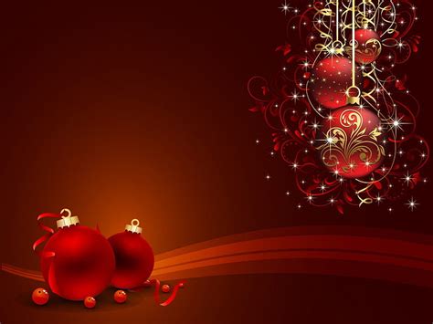 Red Christmas Ornaments Ornaments Red Gold Christmas Hd Wallpaper