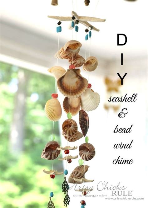 Diy Seashell And Bead Wind Chime Diy Wind Chimes Wind Chimes Seashell