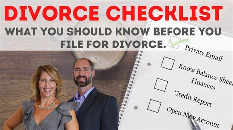 Divorce Checklist What You Should Know Before You File For Divorce