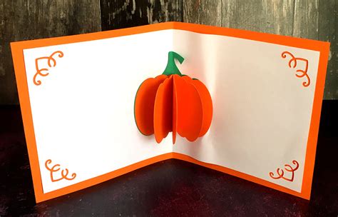 How To Make A Popup Pumpkin Card For Fall Craft With Sarah