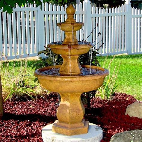 Outdoor Fountains Garden Yard Lawn Decor 3 Tiered Pumps Submersible