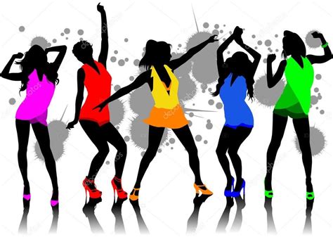 Party At A Nightclub Decorated In Red Vector Illustration Illustration Vectorielle