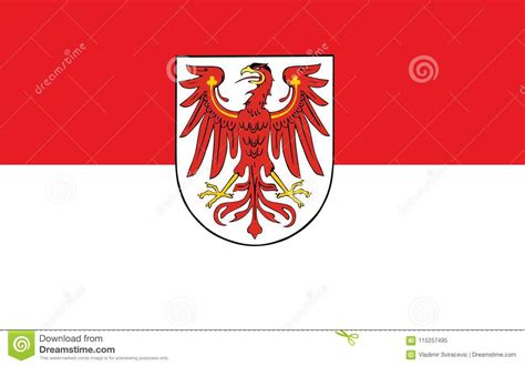 Vector Flag Of Brandenburg State In Germany. Stock Illustration ...