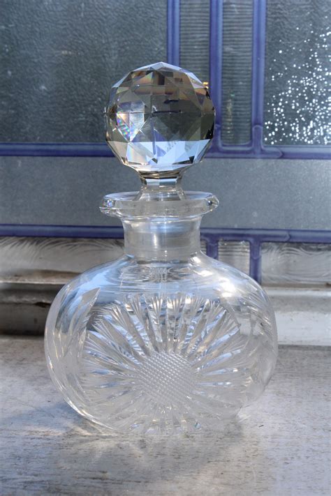 Vintage Cut Crystal Perfume Bottle Etsy