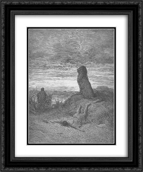 Gustave Dore 2x Matted 20x24 Black Ornate Framed Art Print The