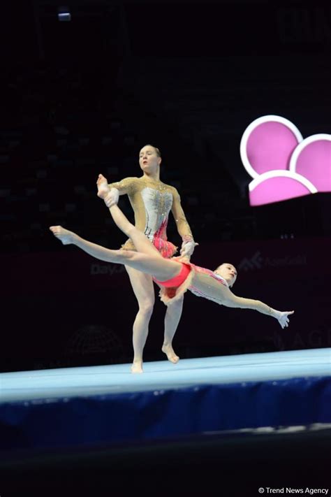Finals In Second Day Of Acrobatic Gymnastics World Championships In Baku Kick Offs Photo