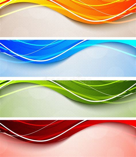 Set Of Wavy Banners Stock Vector Illustration Of Modern 26280229