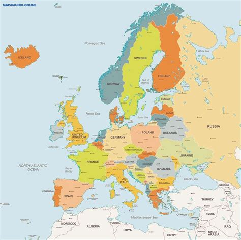Lista 1 Foto Mapa De Europa Y Africa Con Nombres Alta Definición