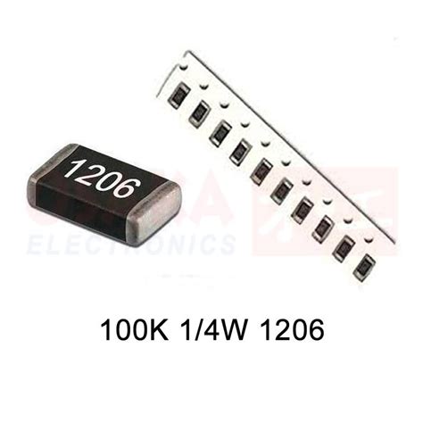 resistencia smd 1206 100k 1 4w osaka electronics