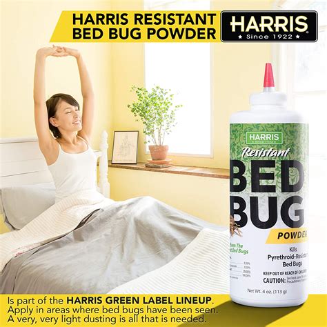 Harris Resistant Bed Bug Killer 4oz Powder With Application Brush Pf