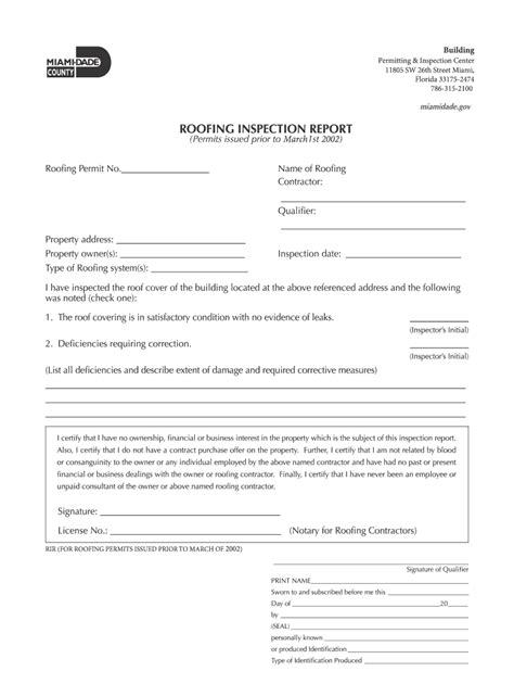 Roofing Inspection Report Fill And Sign Printable Template Online