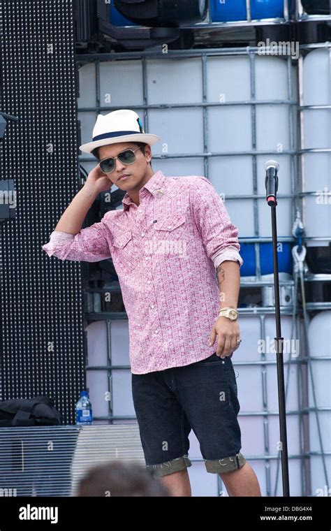Bruno Mars Aka Peter Gene Hernandez During Sound Check For Sundays