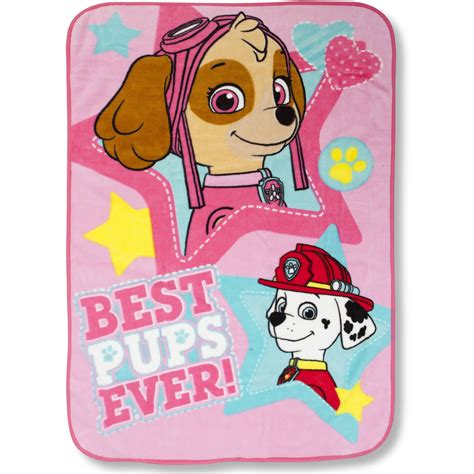 Paw Patrol Team Skye Blanket Soft Touch Fluffy Coral Fleeceofficial