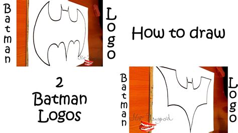 How To Draw The Batman Logos Step By Step Easy Superheroes Logos Draw