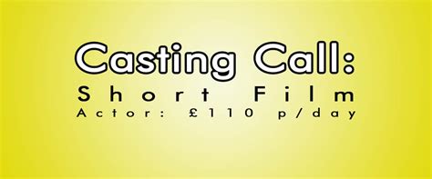 Casting Call Actor For Short Film