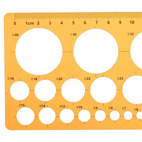 Small Circle Round Circular Drawing Template Kt Soft Plastifc Ruler