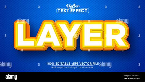 Layer Text Cartoon Style Editable Text Effect Stock Vector Image And Art