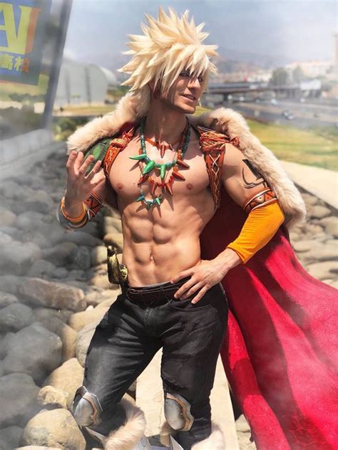 Best anime costumes for men: Bakugou from My Hero Academia cosplay by Leon Chiro # ...