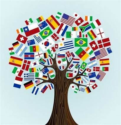Clipart Language Clip Languages Flag Tree Around