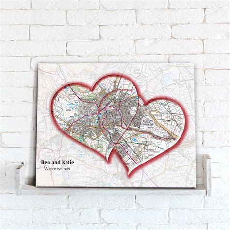 Personalised Love Hearts Map From Love Maps On