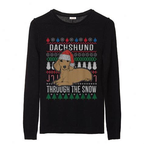 Original Dachshund Through The Snow Ugly Christmas T Idea Sweater