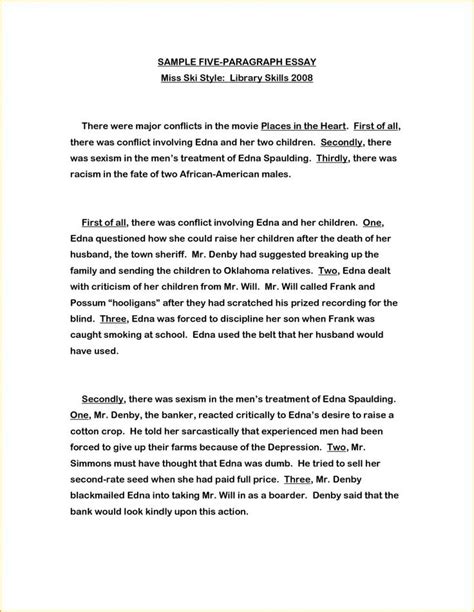3 Paragraph Essay Example Elementary Writings And Essays Corner With
