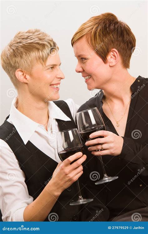 Lesbians And Red Wine Stock Image Image Of Girlfriend 27979529