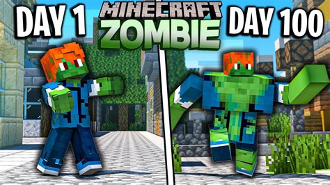 I Survived 100 Days As A Zombie In Minecraft Minecraft Videos