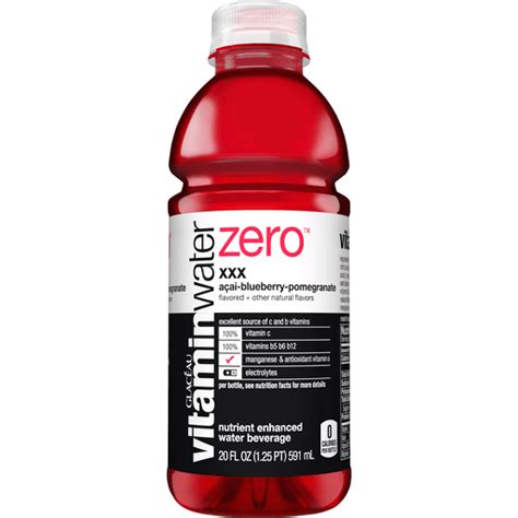 Vitaminwater Zero Sugar Xxx Bottle 20 Fl Oz Buehler S