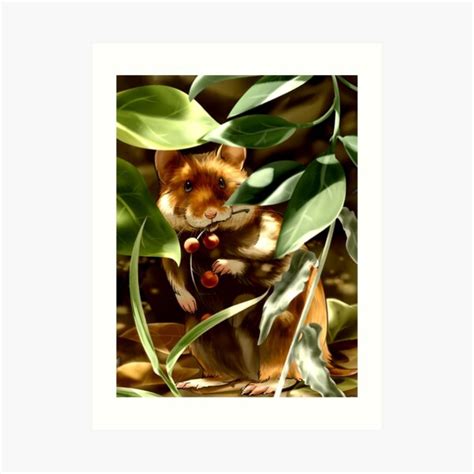 European Hamster Under Shadows Art Print For Sale By Pawlove Redbubble