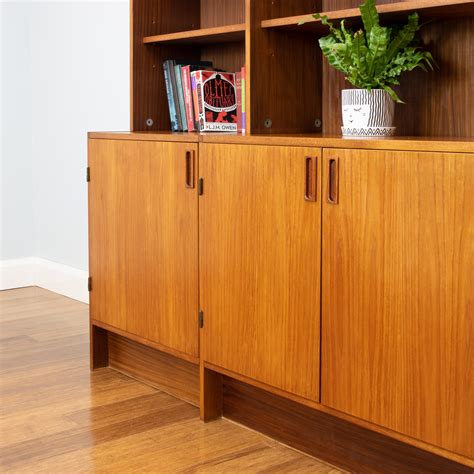 7168r Retro Vintage Teak Atel Wall Unit Bookshelf Bookcase