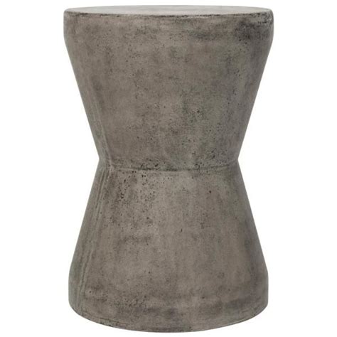 Safavieh Torre Dark Gray Round Stone Indooroutdoor Accent Table