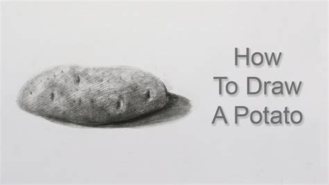 How To Draw A Potato Step By Step Pencil Sketch Potato Drawing Youtube
