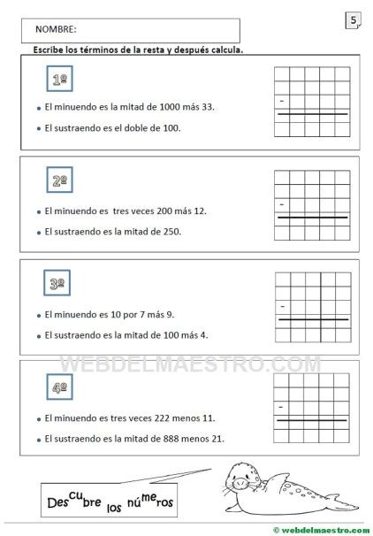 Restas De Tres Cifras Con Y Sin Llevadas