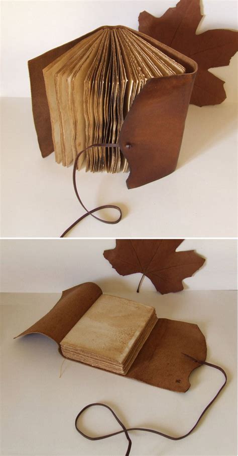 D and then you think.maybe make it refillable too!! Rustic Leather Journal, antiqued brown ocher leather | Book binding diy, Handmade books, Rustic ...
