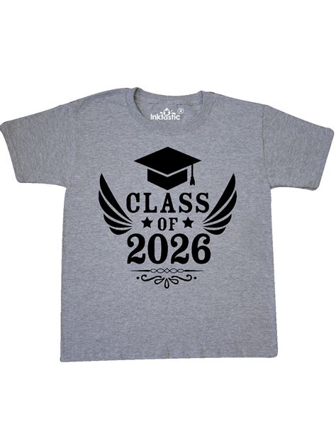 Inktastic Class Of 2026 With Graduation Cap And Wings Youth T Shirt