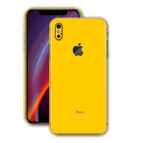 Al Handasia For Electronics Iphone X Glossy Golden Yellow Skin