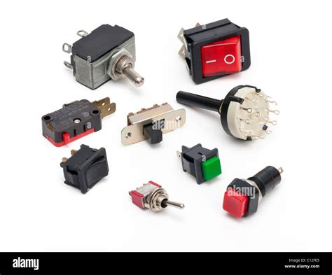 Various Electrical Switches Stock Photo Alamy