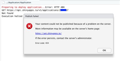 Publish Failed Problem On The Server Shinyapps Io Posit Community