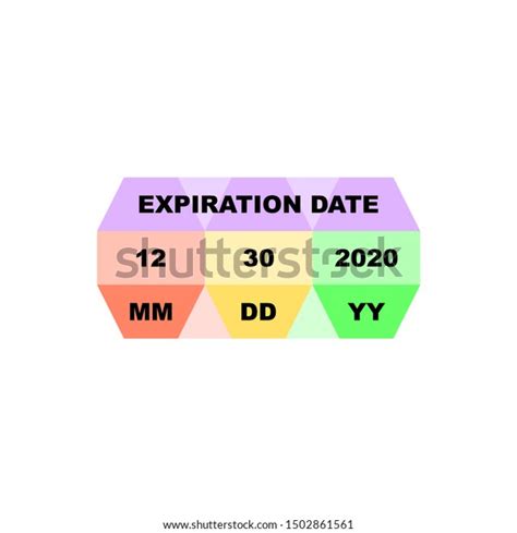Expiration Date Product Label Packaging Symbol Stock Vector Royalty